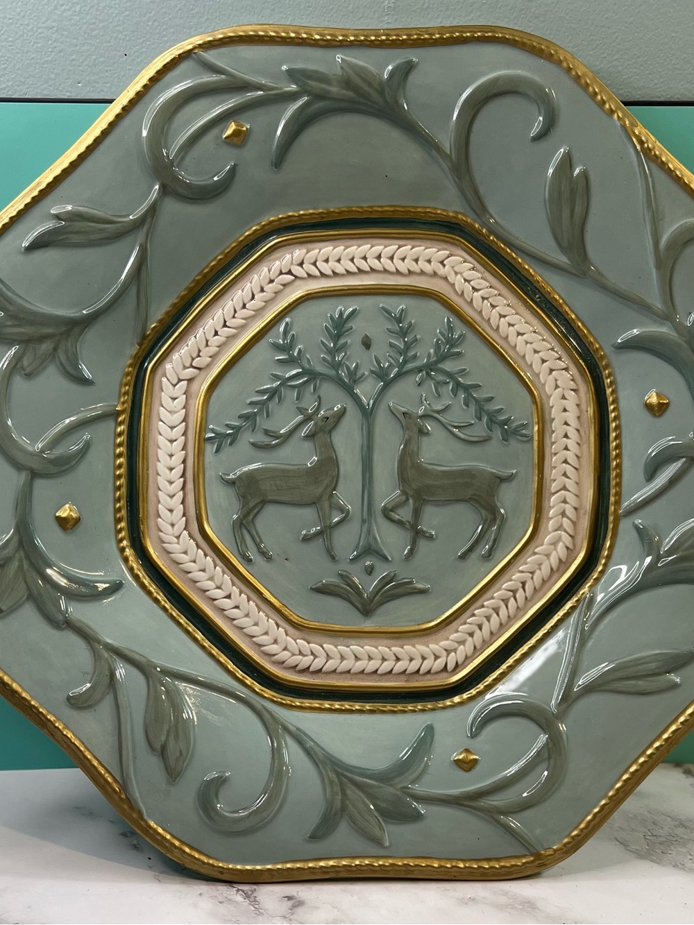 Fitz And Floyd Clairmont octagonal serving platter